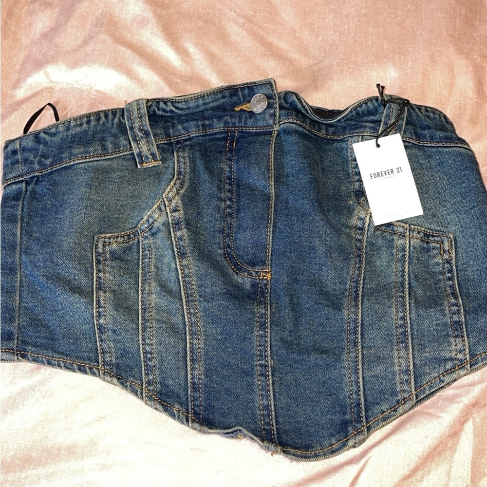 Dark Denim Tube Top